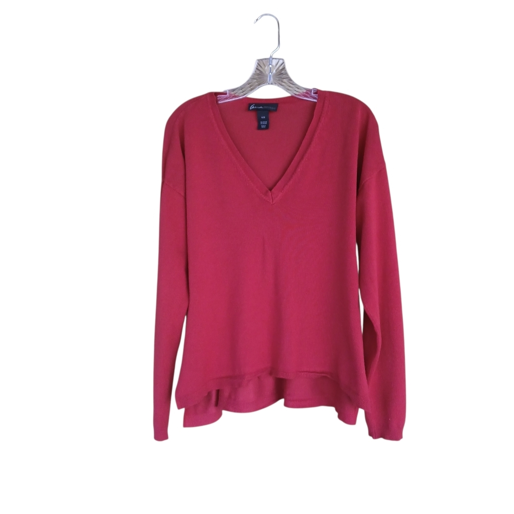 Lane Bryant Red V Neck Sweater Size 14/16